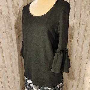 Dip black scoop neck pullover tunic sz L
